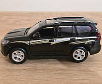 Машинка металева Toyota Prado Тойота Прадо чорна 1:40 відкр двері 5*12*5см (KM6189D), фото 5