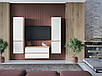 Сучасна модульна маленька навісна стінка під телевізор модерн у вітальню 190 см Ліма Київський Стандарт, фото 7