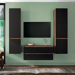 Сучасна модульна маленька навісна стінка під телевізор модерн у вітальню 190 см Ліма Київський Стандарт