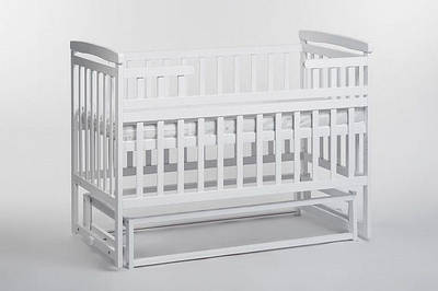 Дитяче ліжечко трансформер 6 в 1 для немовляти плавне заколисування Універсальна натуральна люлька з сосни