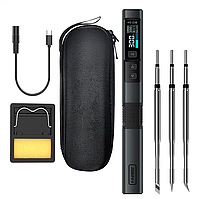 Паяльник Fnirsi HS-02B PD 100W от powerbank PD + 3 жала: K, I, IS (Set 2)