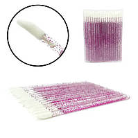 Аплікатори-макробраші для вій із блискітками, 50шт