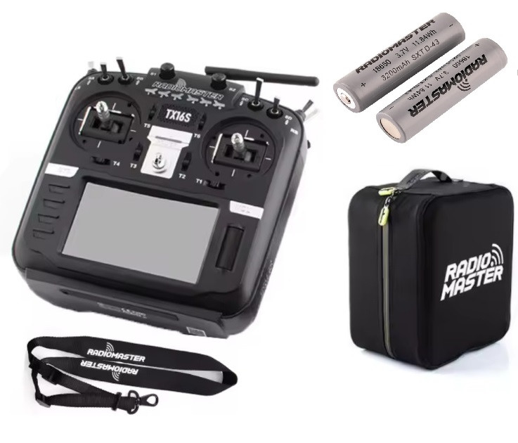 Апаратура керування RadioMaster TX16S MKII ELRS M2 + чохол + 2 акб 3200мАч + шнурок