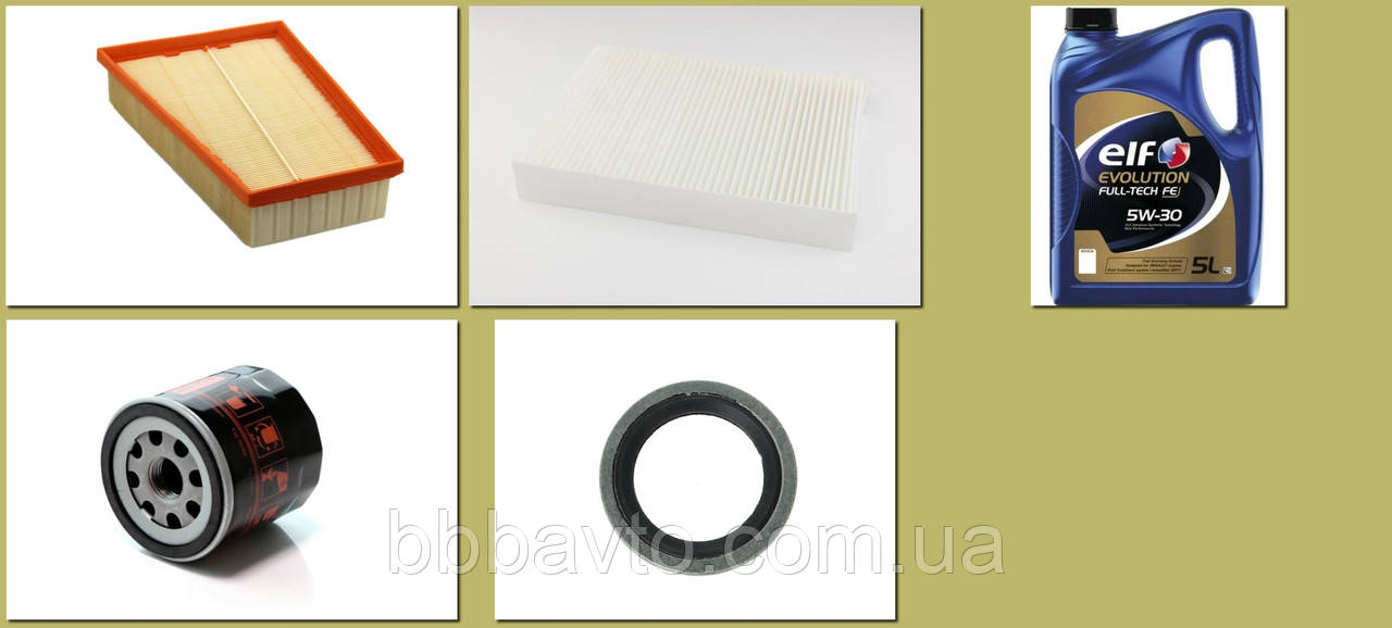 Набір фільтрів та оливи для ТО Renault Megane 3 - СТАРТ-СТОП - 1.5 dCi - K9K 636; K9K 837; K9K 656; K9K 836; K9K 657, фото 1