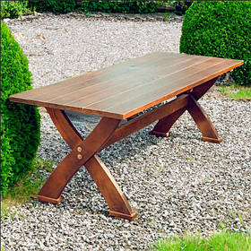 Дерев'яний садовий стіл 1,95 м "Америка". Колір: Палісандр