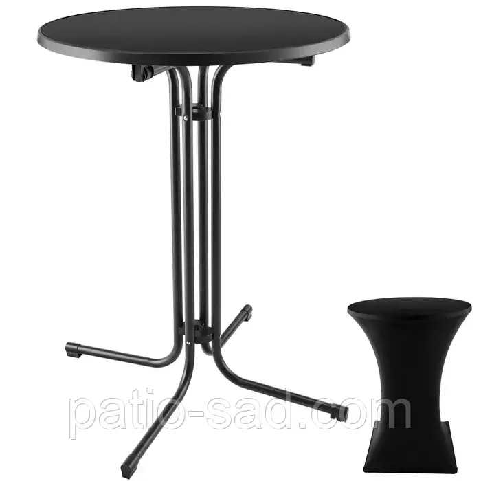 Барний столик із чохлом Eren чорного кольору, фото 1