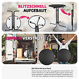 Барний столик із чохлом Eren чорного кольору, фото 6