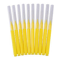 Нанощітки для ламінування вій і брів Жовті, 10шт