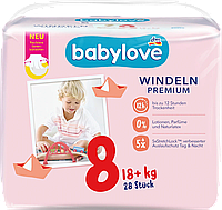 Подгузники Babylove premium 8 (18+кг) 28шт