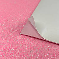 Фоаміран з глітером на клейовій основі 1,6 мм - 1 лист А4 - рожевий (#H08)