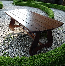 Дерев'яний садовий стіл 1,95 м "Чикаго". Колір: Палісандр