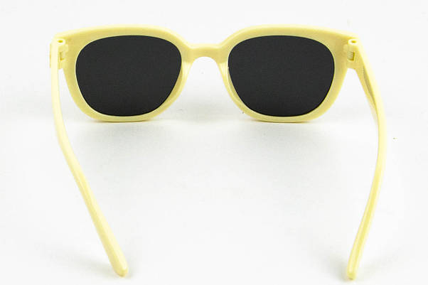 Оптом дитячі сонцезахисні окуляри  UV400 (арт. 1828) бежевий, фото 4