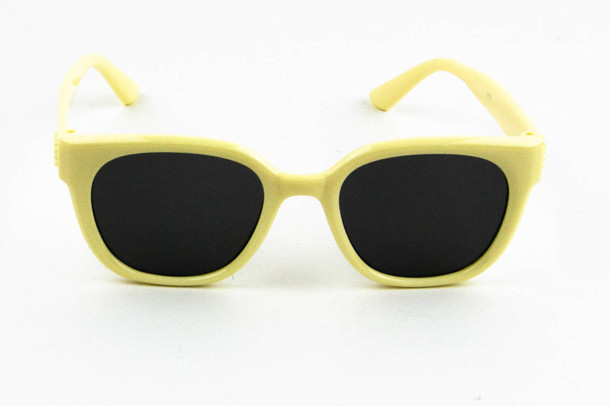 Оптом дитячі сонцезахисні окуляри  UV400 (арт. 1828) бежевий, фото 1