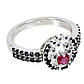 Рубін і шпінель срібна каблучка, 0222ЛР, фото 3