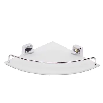 Полка для ванної Besser KM-8817 кутова скляна 28х28х6 см