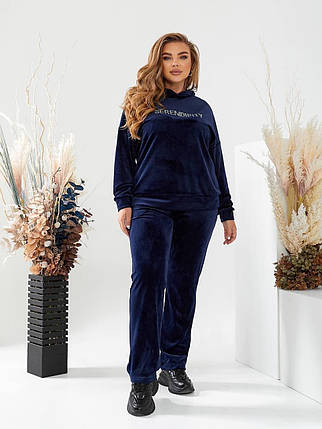 Стильний жіночий костюм, тканина "Велюр" 54, 56, 58, 60 розмір 54, фото 2