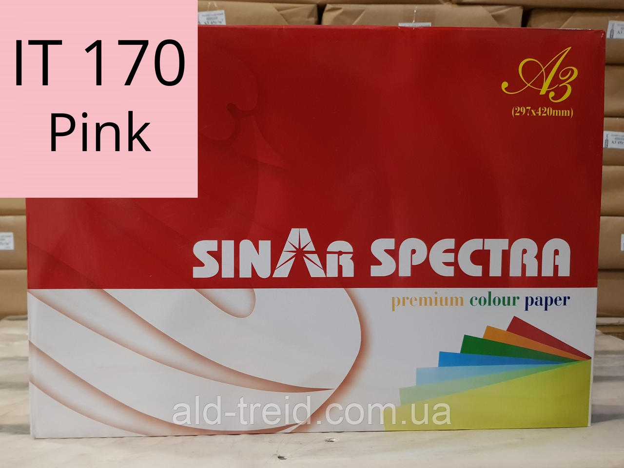 Папір кольоровий Spectra Color А3 80 г/м2 рожевий IT170 Pink, фото 1