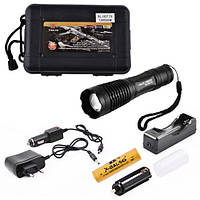 Ліхтарик 1837-T6, 1x18650/3xAAA, zoom, ЗП 220V/12V