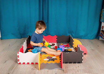 Килимок-пазл з бортиком "Веселий Зоопарк" 1220х1220х10мм