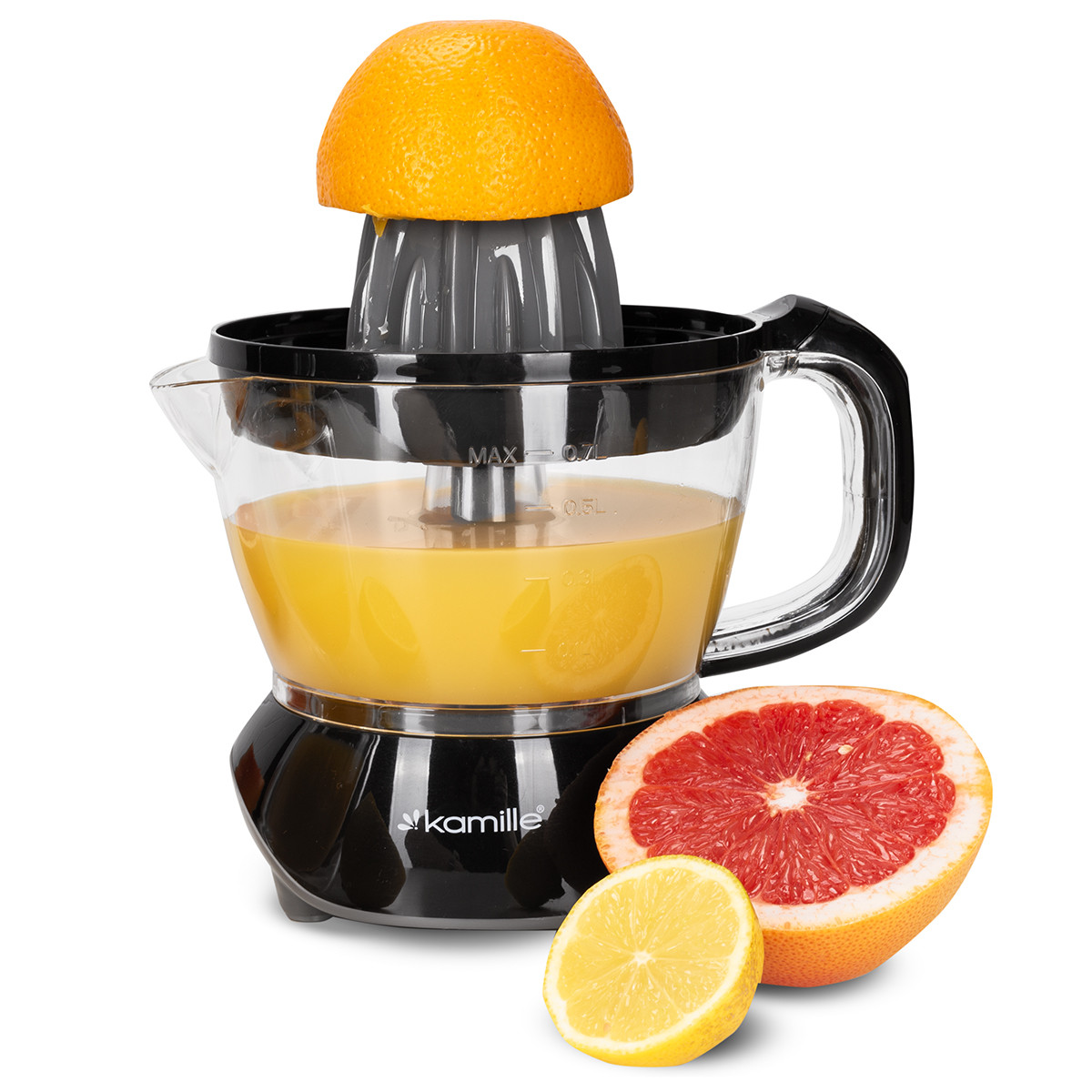 Соковитискач електричний для цитрусових 0,7 л 40 Вт Kamille KM-6736, фото 1