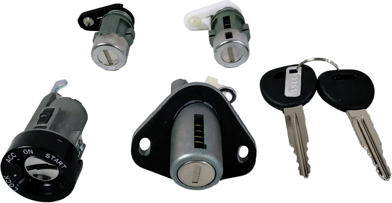 Комплект замків (личинки) Ланос, Сенс в зборі з ключами GM, 96464746, фото 1