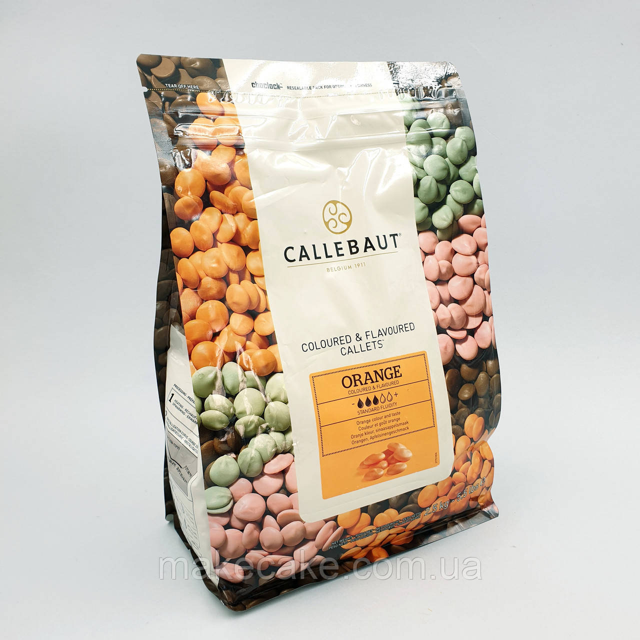 Натуральний жовтогарячий шоколад Callebaut Orange 29% — 100 г (розвіс)
