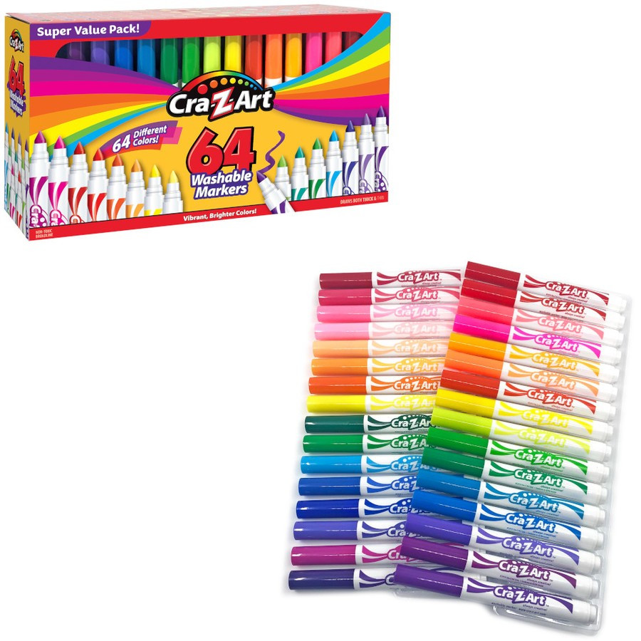 Набір маркерів на водяній основі для малювання Cra-Z-Art 01342CRA 64 шт. (SHiz16493), фото 1