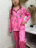 Стильна дитяча шовкова піжама у полоску, фото 10