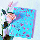 Блокнот в клітинку Астра В6 Сердечки 80 арк арт.ТО-5, фото 2