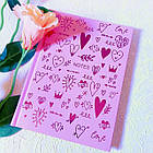 Блокнот в клітинку Астра В6 Сердечки 80 арк арт.ТО-5, фото 3