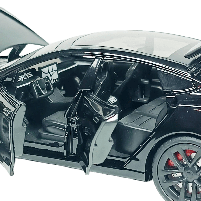 Машинка Автопром «Tesla модель S із зарядною станцією» чорна, 1:24 (18 см) AP7713-4, фото 3