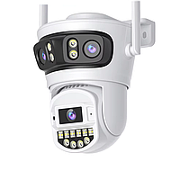 Поворотна Wi-Fi камера відеоспостереження ANBIUX A20QQ 15MP, що стежить за об'єктом | Потрійний об'єктив | ONVIF
