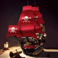 Конструктор 653001 піратський корабель, світло, 3399 деталей, на батарейках (таблетках), в коробці, 42,5-32,5-8см, фото 3