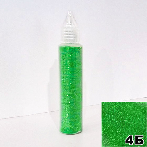 Блискітки Неоново-зелені в пляшці з дозатором 30 мл, глітер сухий, фото 1
