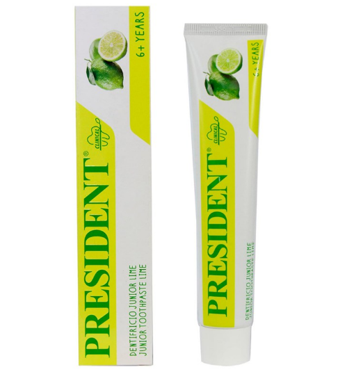 Зубна пастаPRESIDENT JUNIOR LIME 6+, 50 мл