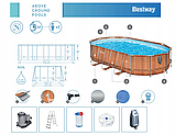 Каркасний басейн Bestway 610x366x122 10in1 + LED 56719, фото 4