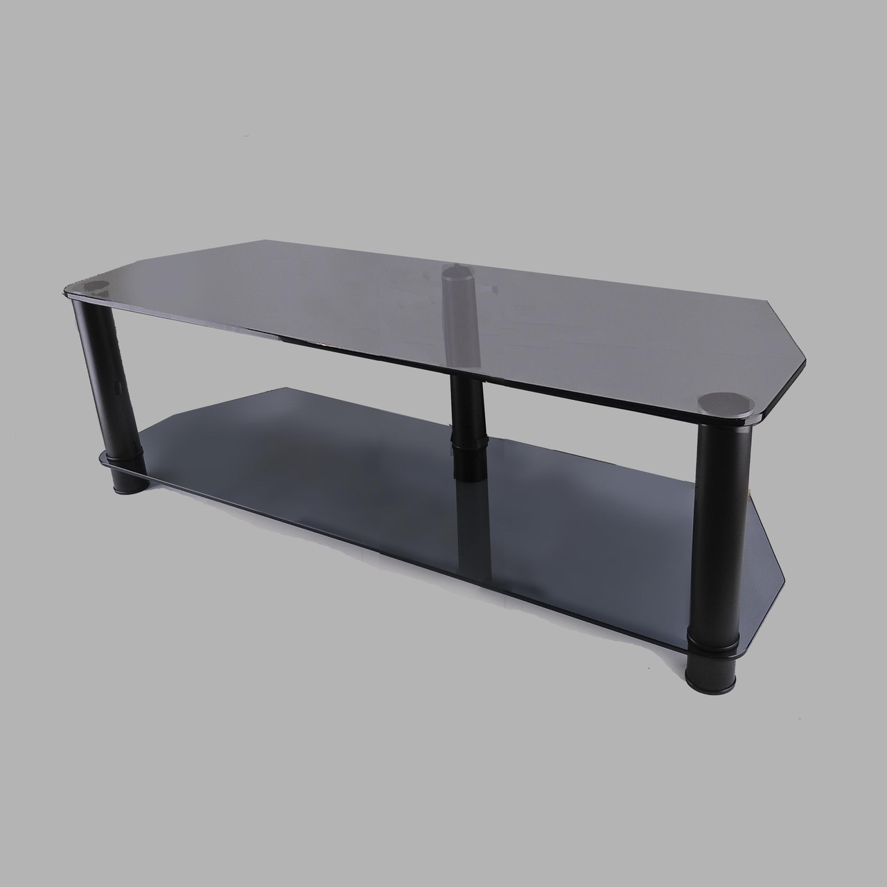 Тумба ТВ зі скла 1100х350х374 Commus Меридіан New Mini gray-BL