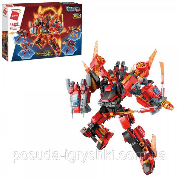 Конструктор 41305 трансформер 4в1 (робот, транспорт), 1201 деталей, в коробці, 52-34-7см, фото 1