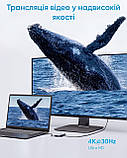 USB-Хаб Anker 341 USB-C Hub (7-в-1) універсальний хаб на 7 портів з підтримкою SD-карт, Grey, фото 6