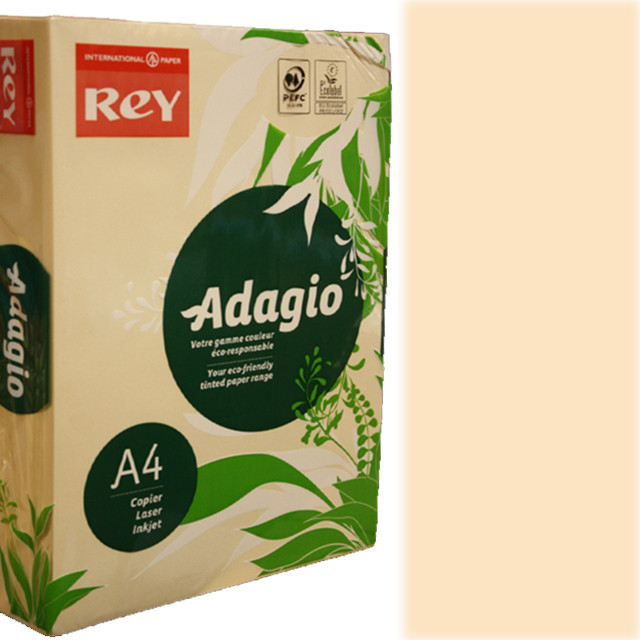 Папір А4/80 500арк паст Sand 38 (пісочний) REY Adagio, фото 1