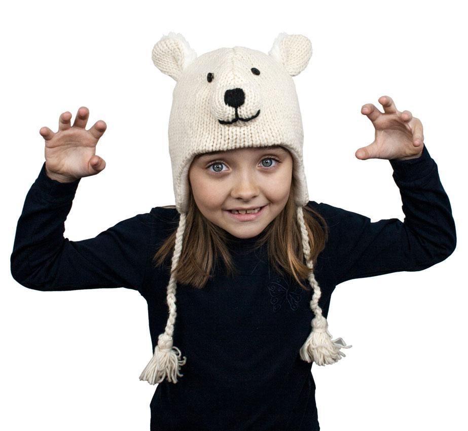 Шапка дитяча Animals Polar bear Kathmandu Оne size Бежевий (22903)