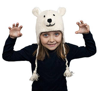 Шапка дитяча Animals Polar bear Kathmandu Оne size Бежевий (22903), фото 1