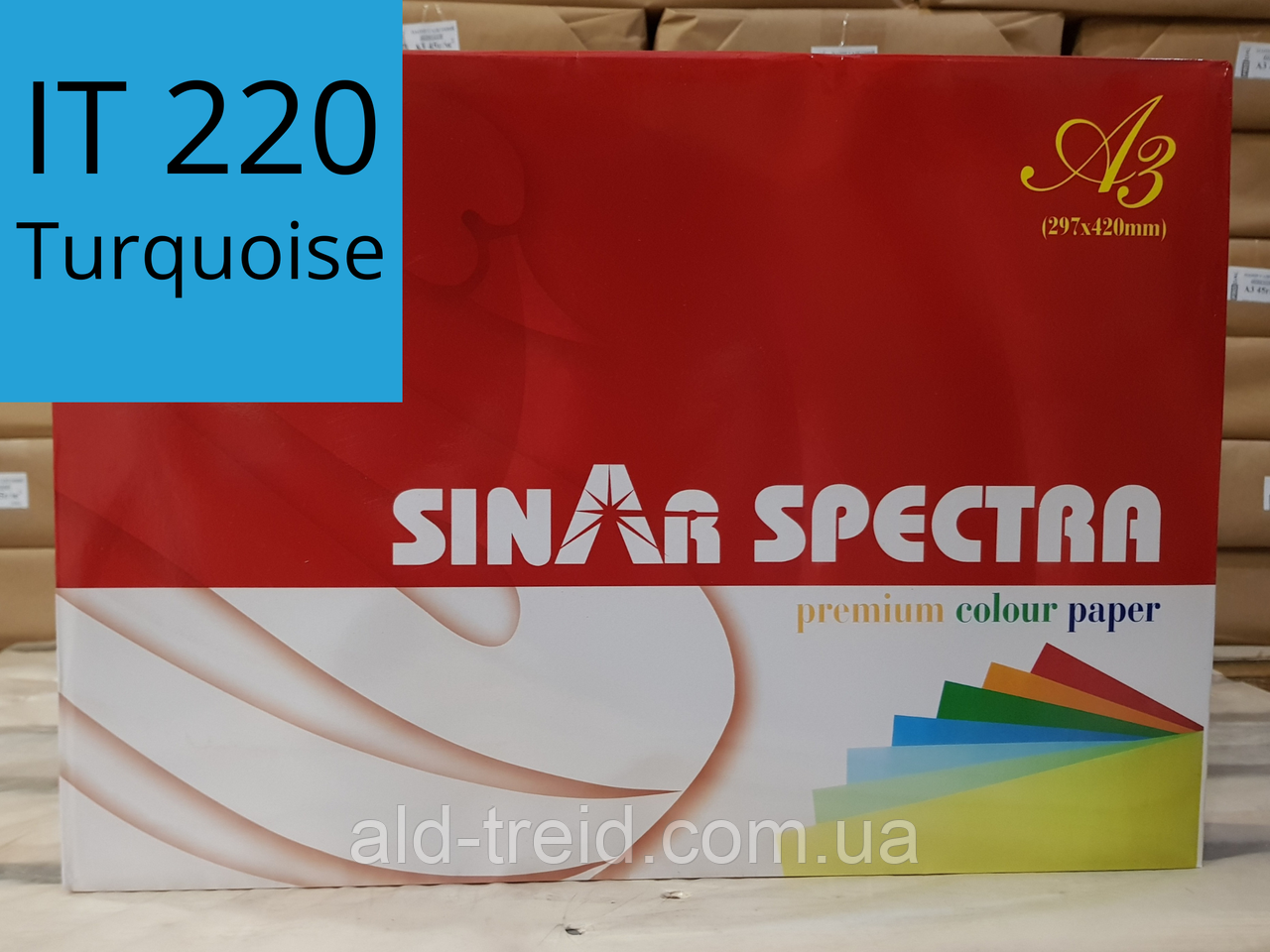 Папір кольоровий Spectra Color А3 80 г/м2 насичений синій IT220 Turquoise