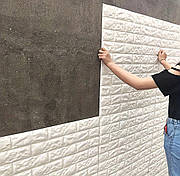 Новинка! Декоративна панель під цеглу самоклеюча панель 3Д цегла панель 3D 700х770х3 мм
