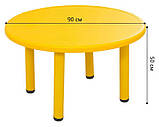 Дитячий круглий столик Terrio Жовтий Салатовий, фото 7