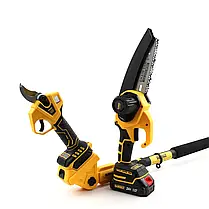 Набір 3в1 АКБ DeWalt 24V (Пила DCM155HN + Секатор DCMPP540P1 Digital + Телескопічна штанга, фото 5