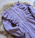 Стильне ошатне вельветове плаття для дівчинки "Мечта" (116-134р), фото 3