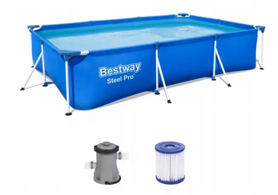 Прямокутний каркасний садовий басейн 300х201х66 см Bestway 56411