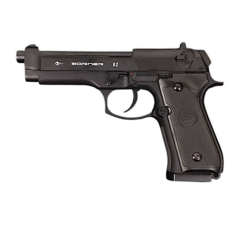 Пневматичний пістолет Borner 92 Blowback (Beretta92) + 5 СО2 + 400 кульок