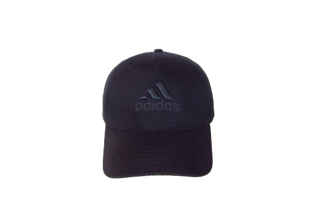 Кепка бейсболка котонова чорна з вишивкою ADIDAS-АДІДАС  71003